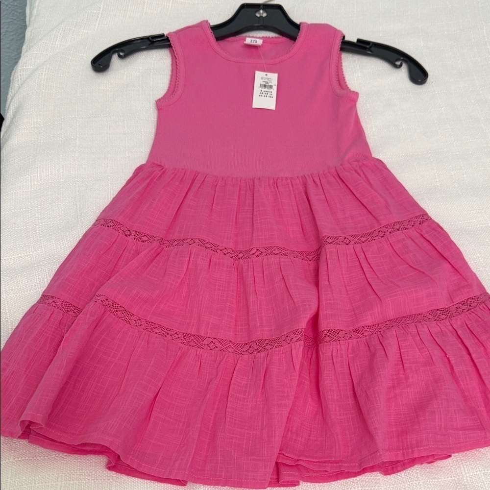 GAP Bright Pink Tiered Kids Dress